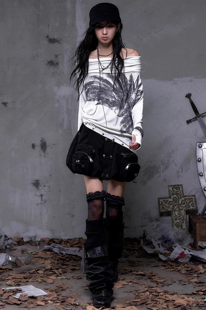 Court Street Leather Skirt