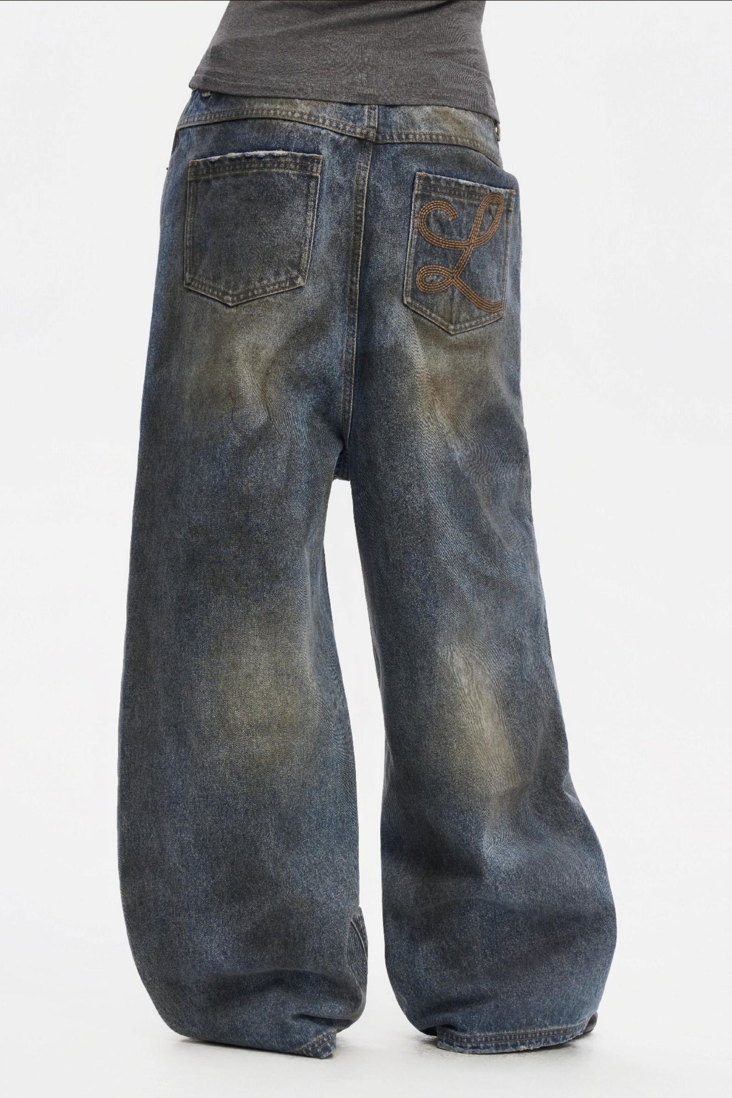 Vintage Distressed Denim Pants