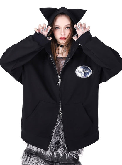 Hooded Genderless Basic Coat