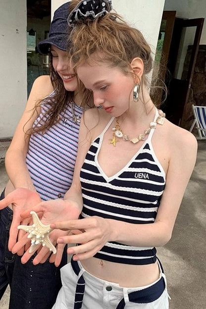 Uena Striped Suspender Set