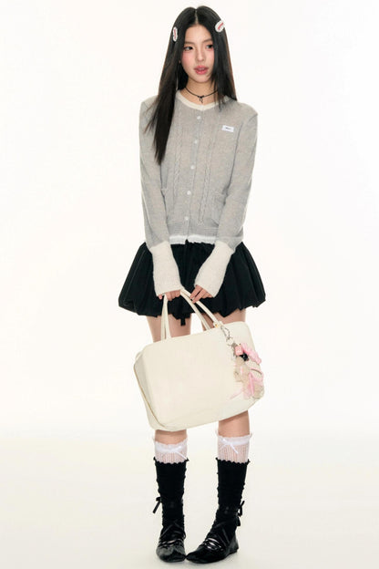 Layered Lace Short Sleeve Shirt Set-Up