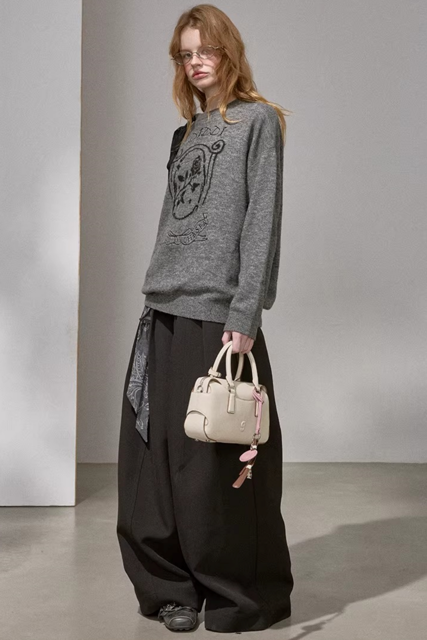 Knitted Plaid Sweater Set-Up