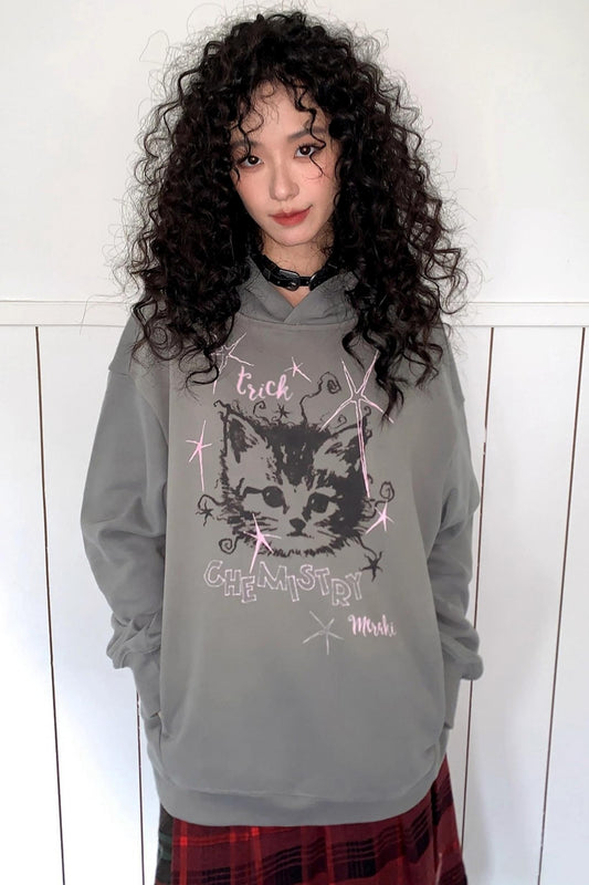 Starburst Rebel Cat Hoodie Jacket