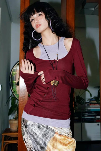 Slim Silk Wool Base Layer Top