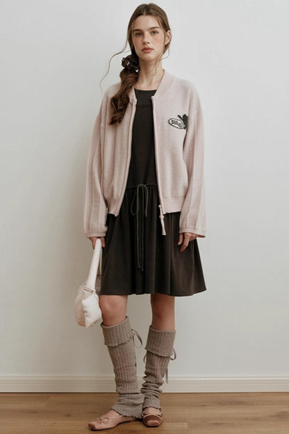 Floral Embroidered Knit Dress