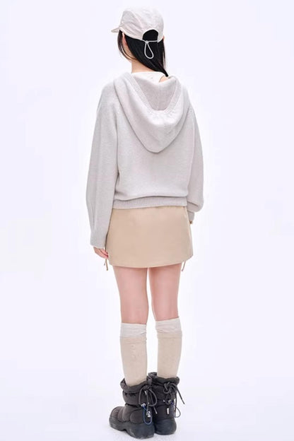 Side Slit Bow Pants Skirt