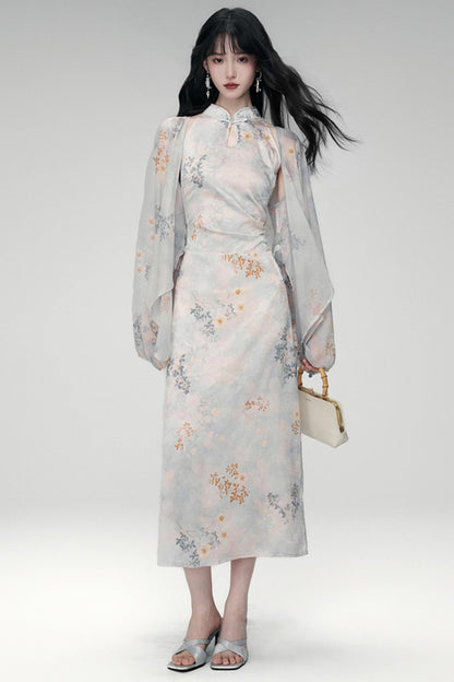 Sun Jacquard Cardigan Dress Set