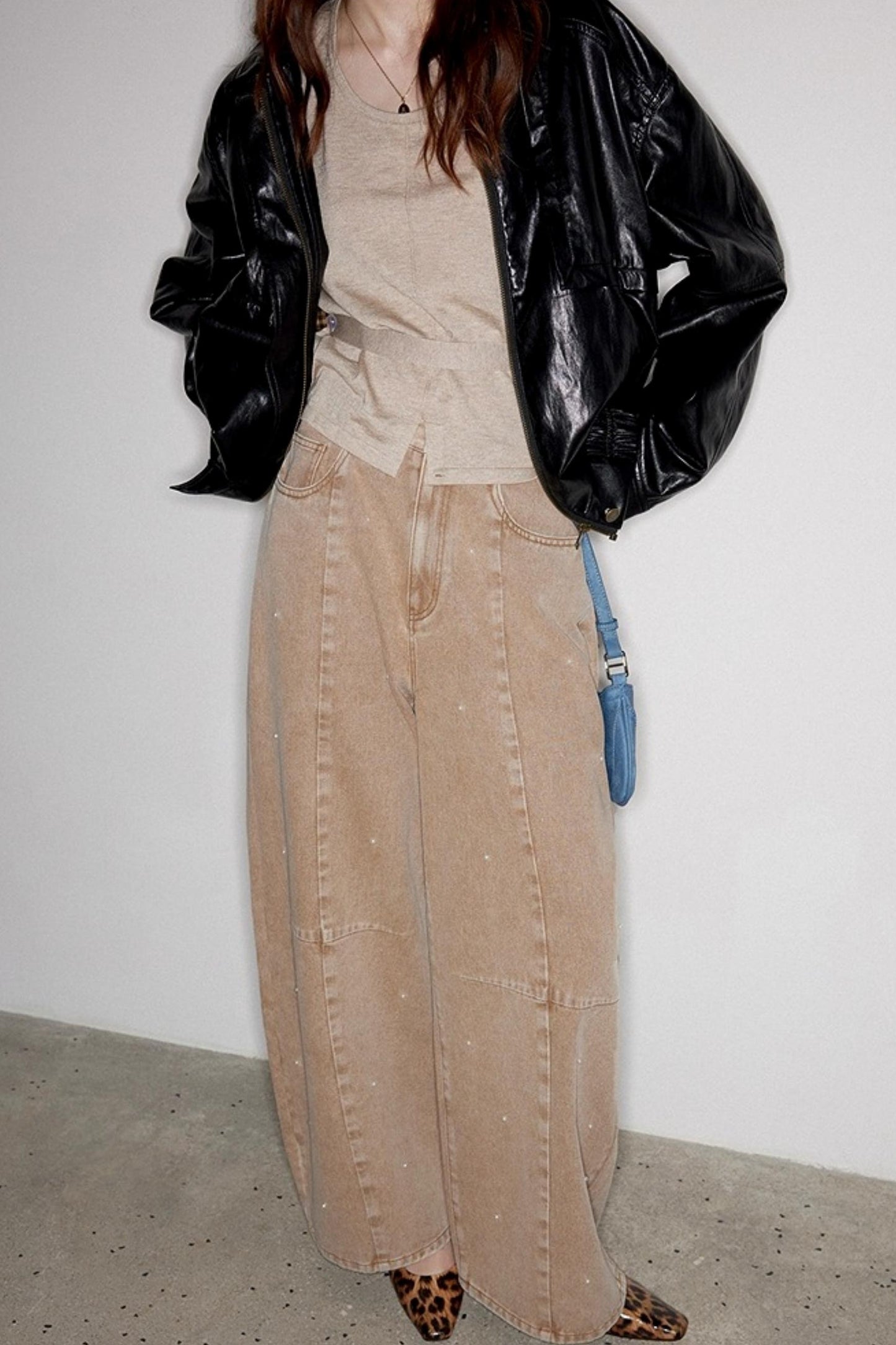 Casual Silhouette Biker Style Jacket