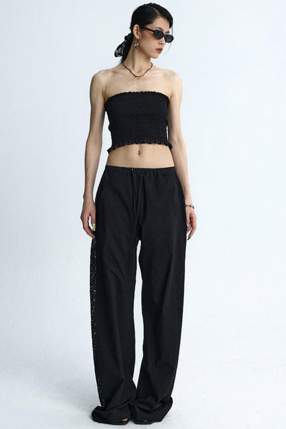 Back Lace Cut-Out Bandeau Top