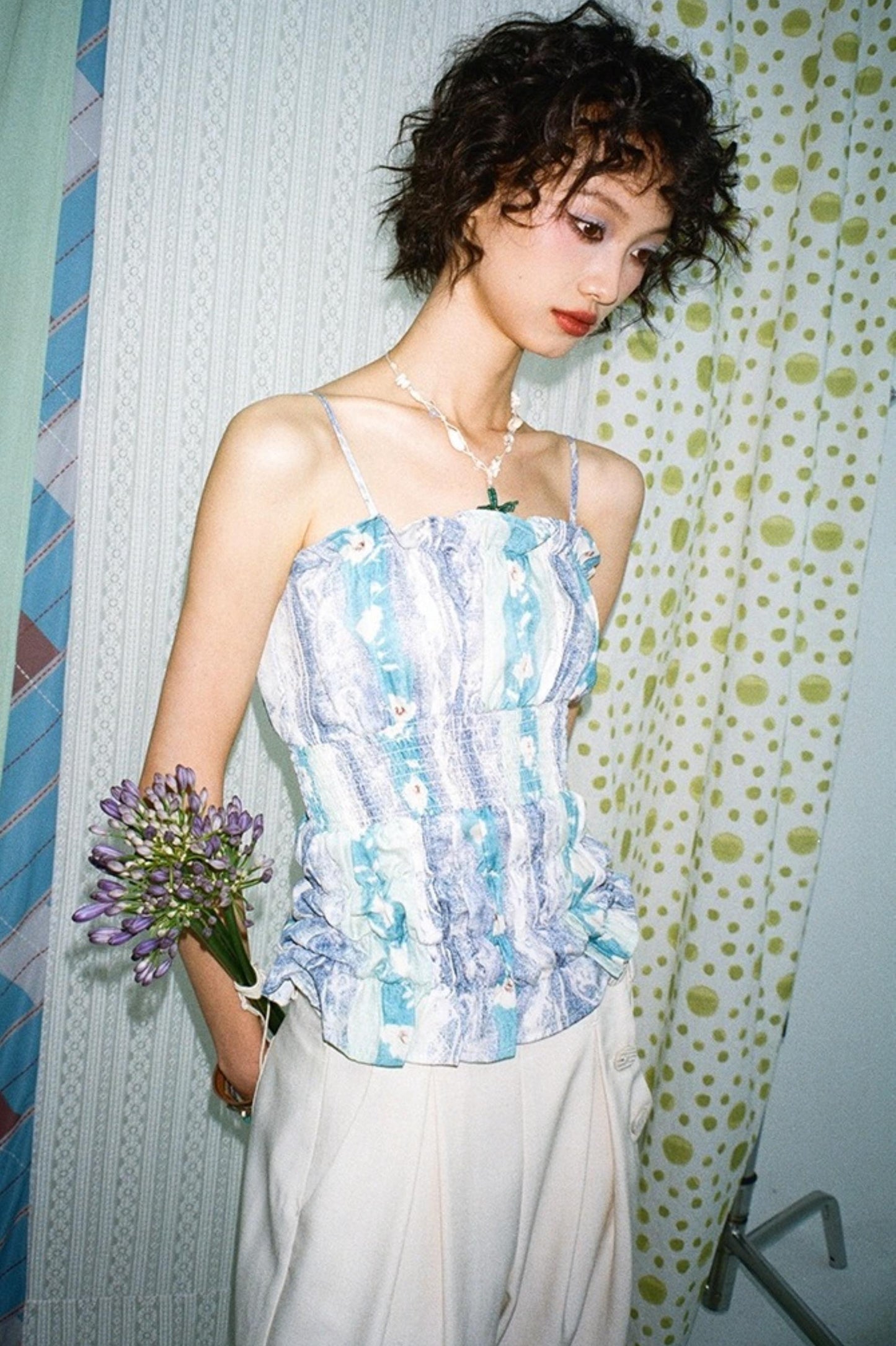 Mist Drawstring Camisole