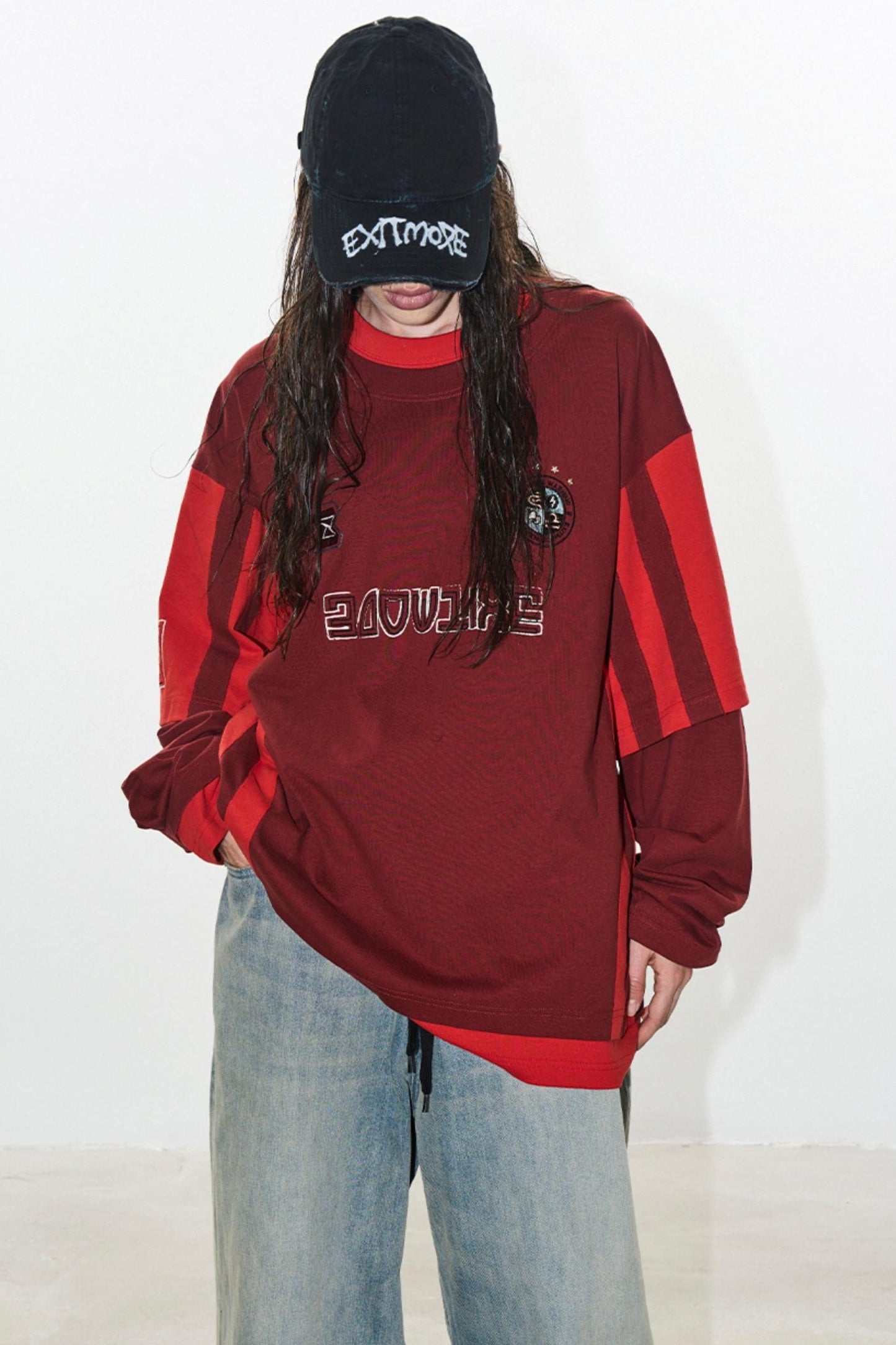 Layered Stripe Jersey T-Shirt