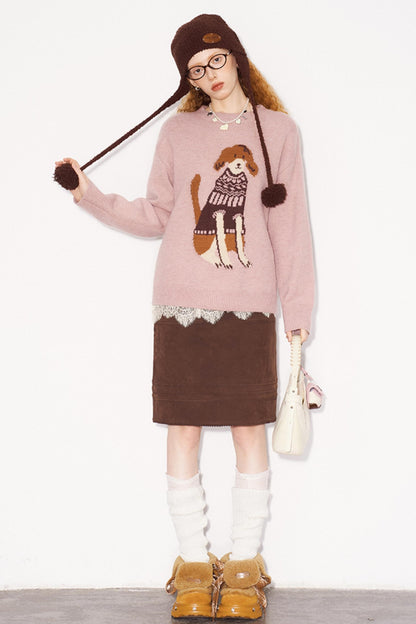 Winter Straight Leather Skirt