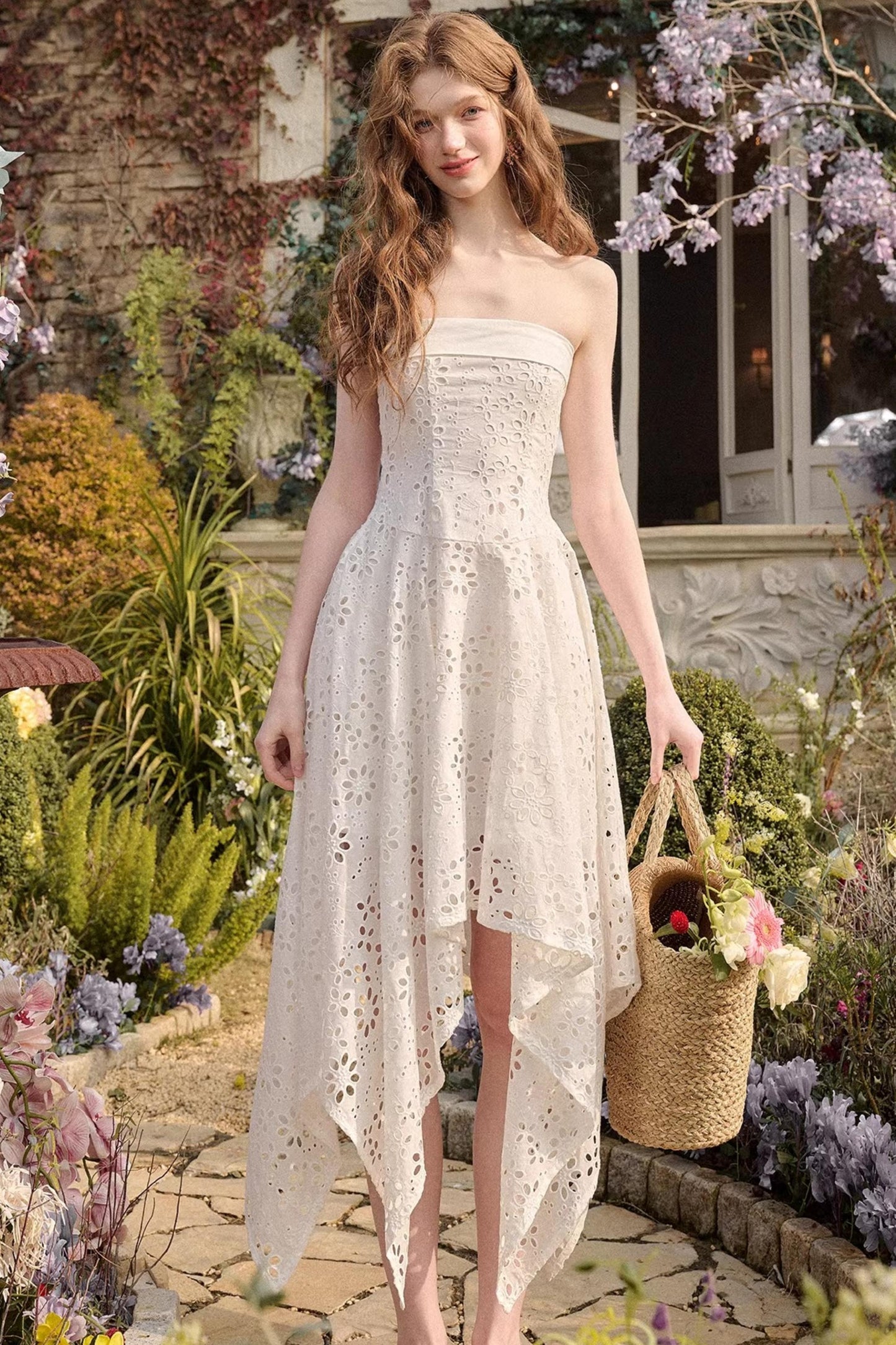 Milky Way Asymmetrical White Dress