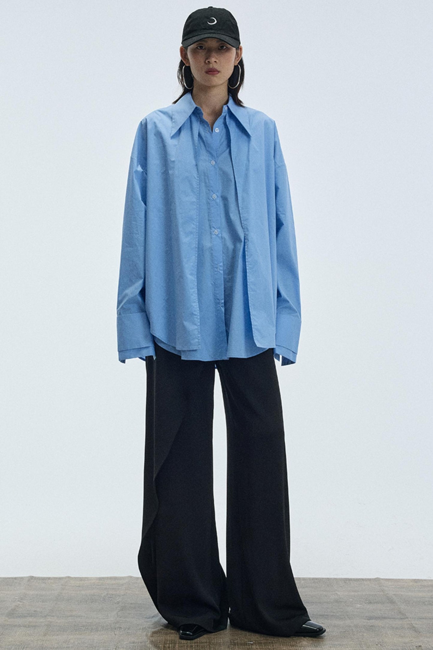 Asymmetrical Black Winter Pants