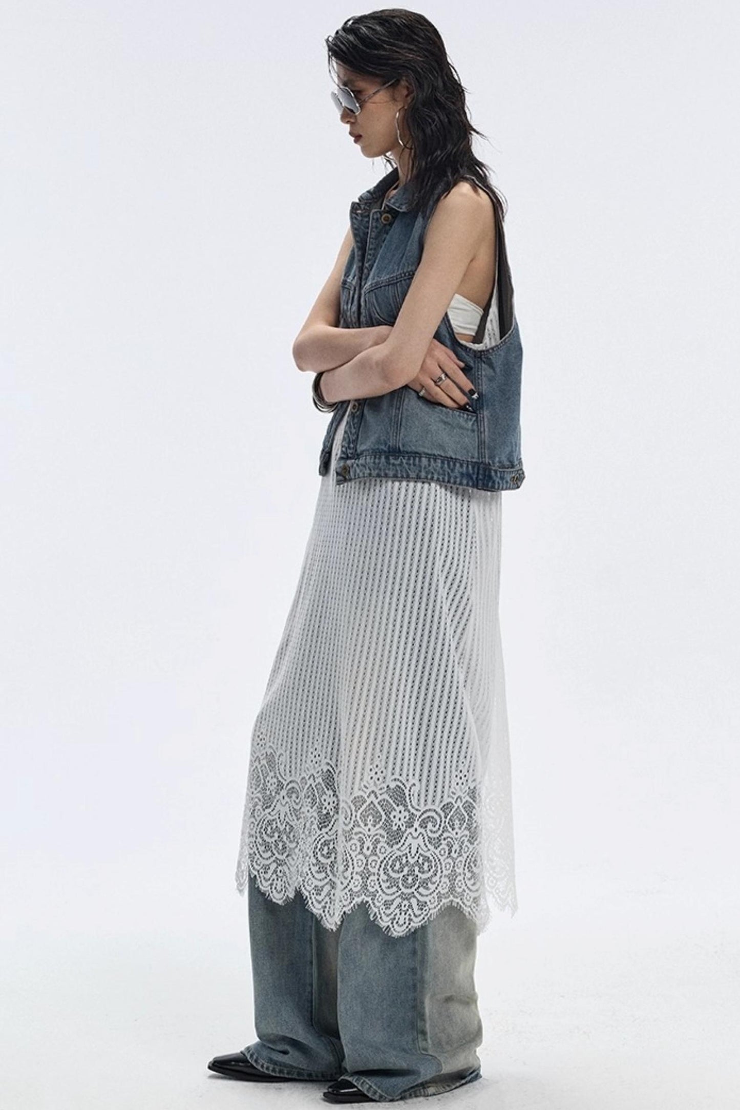 Summer Blue Washed Denim Vest