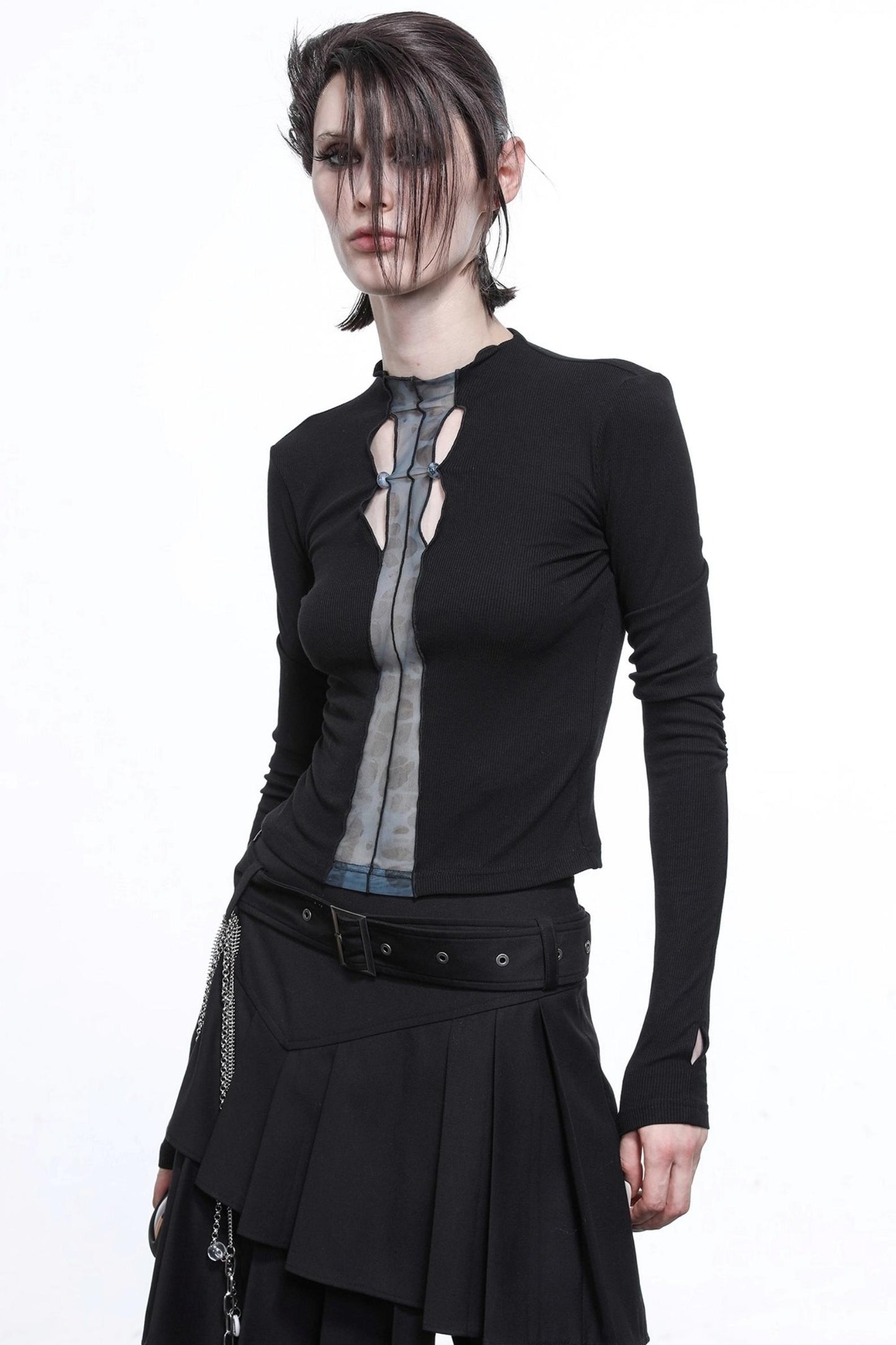 High Stretch Slim-Fit Mesh Top