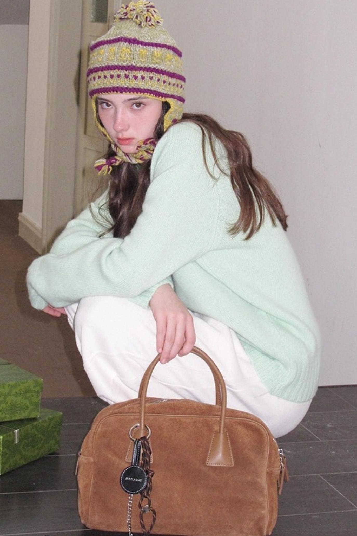 Mint Violet Wool Sweater