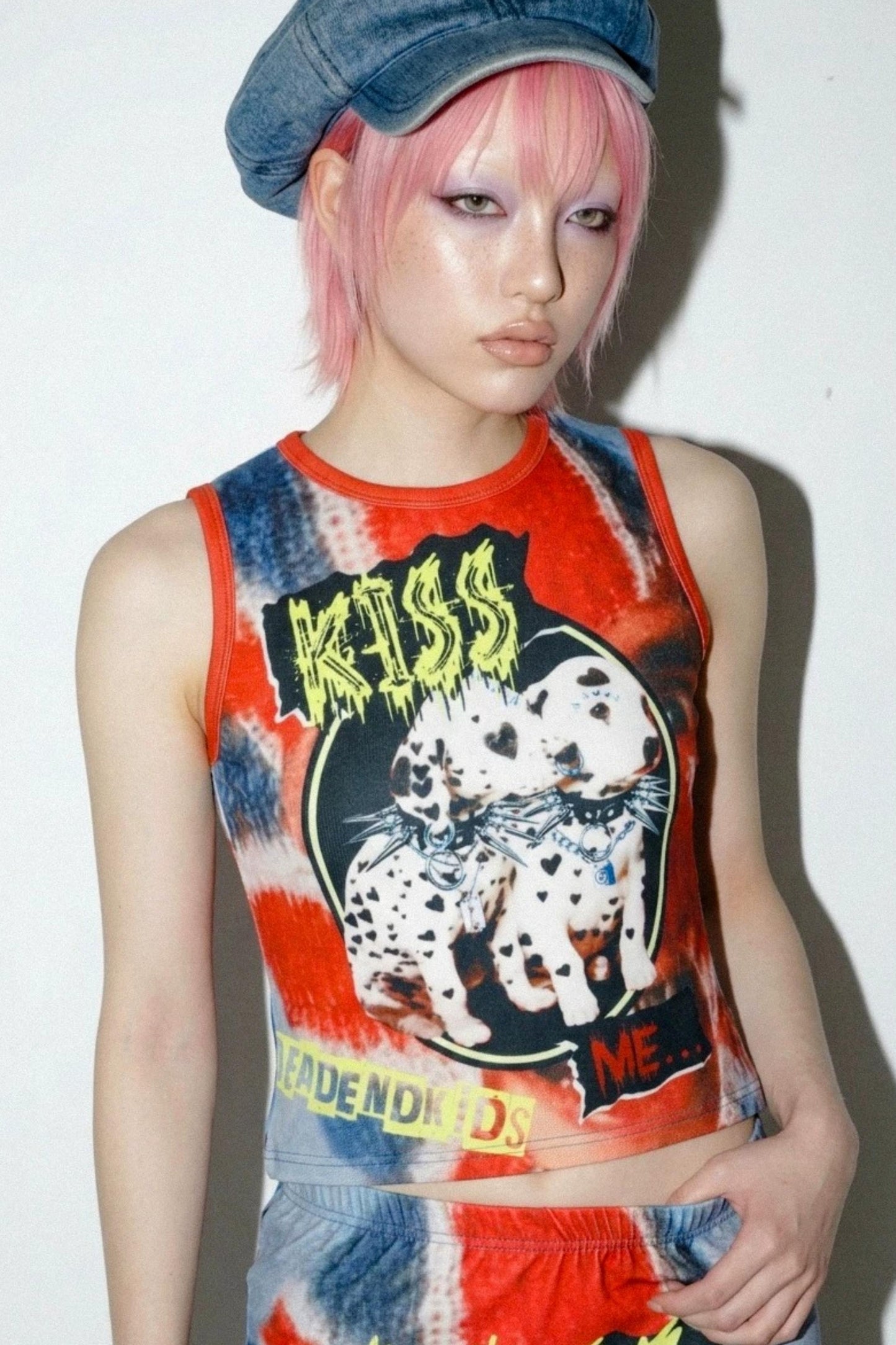 Amerikanisches Y2K-Tanktop mit Print