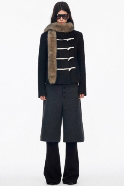 High-End Layered Bootcut Pants