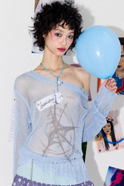 Dual-Tone Strapless Blouse