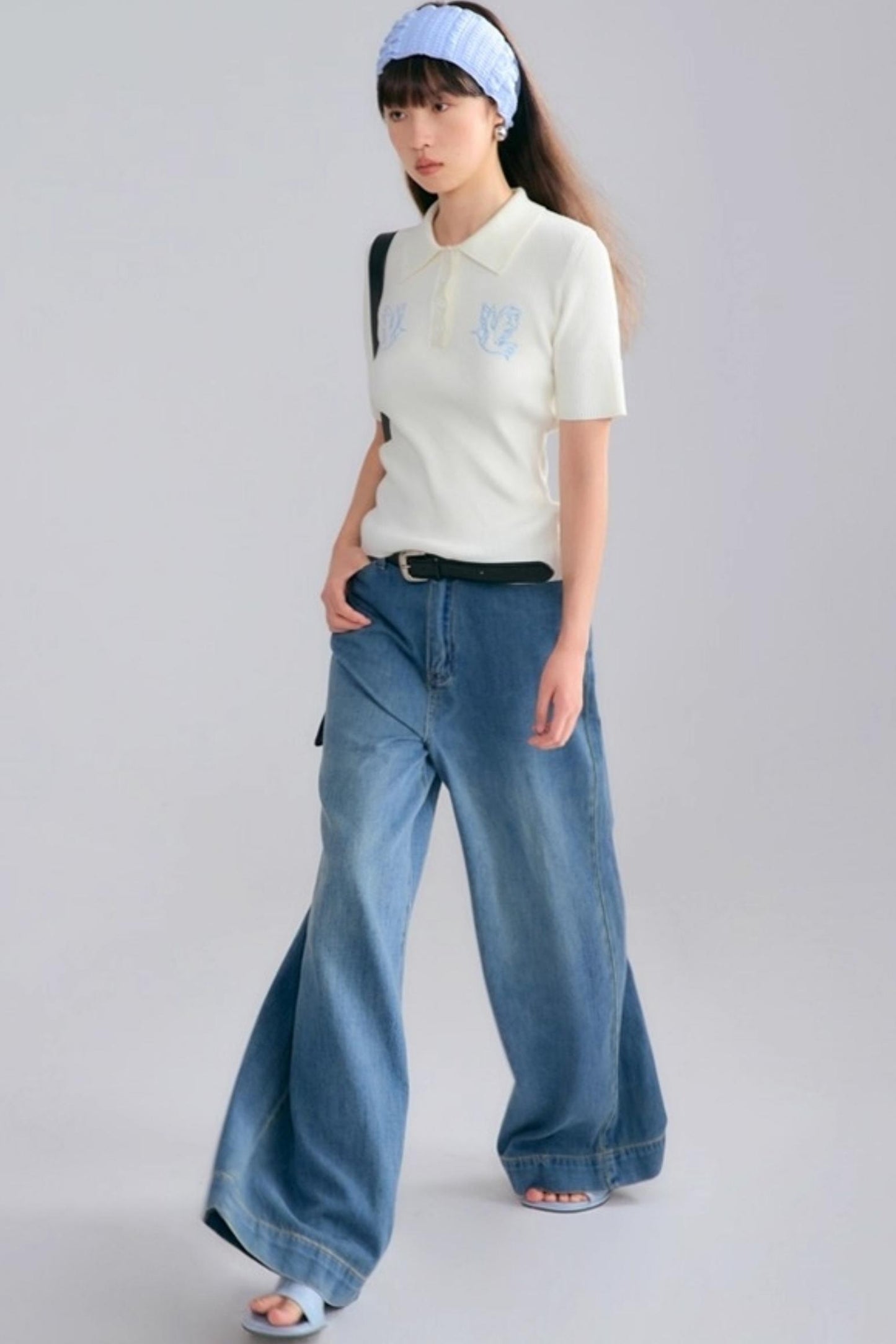 Asuka Love Poems Embroidery Polo Shirt