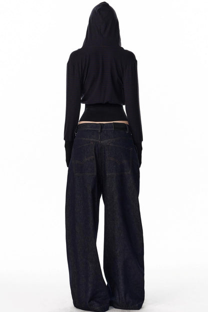 Slim Wool Striped Long Sleeve T-Shirt