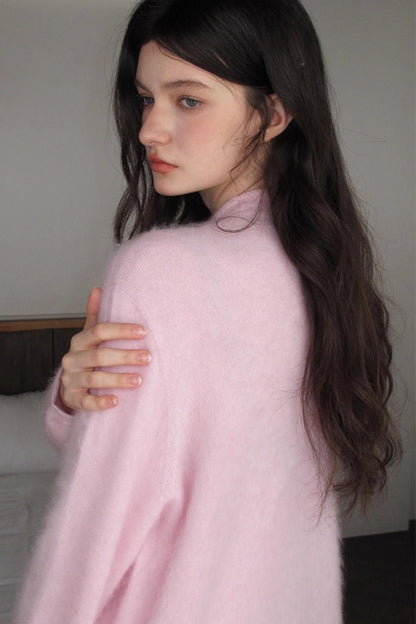 Elf White Wool Cashmere Cardigan Set-Up