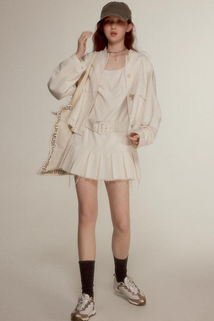 Raw Quilted Denim Dress