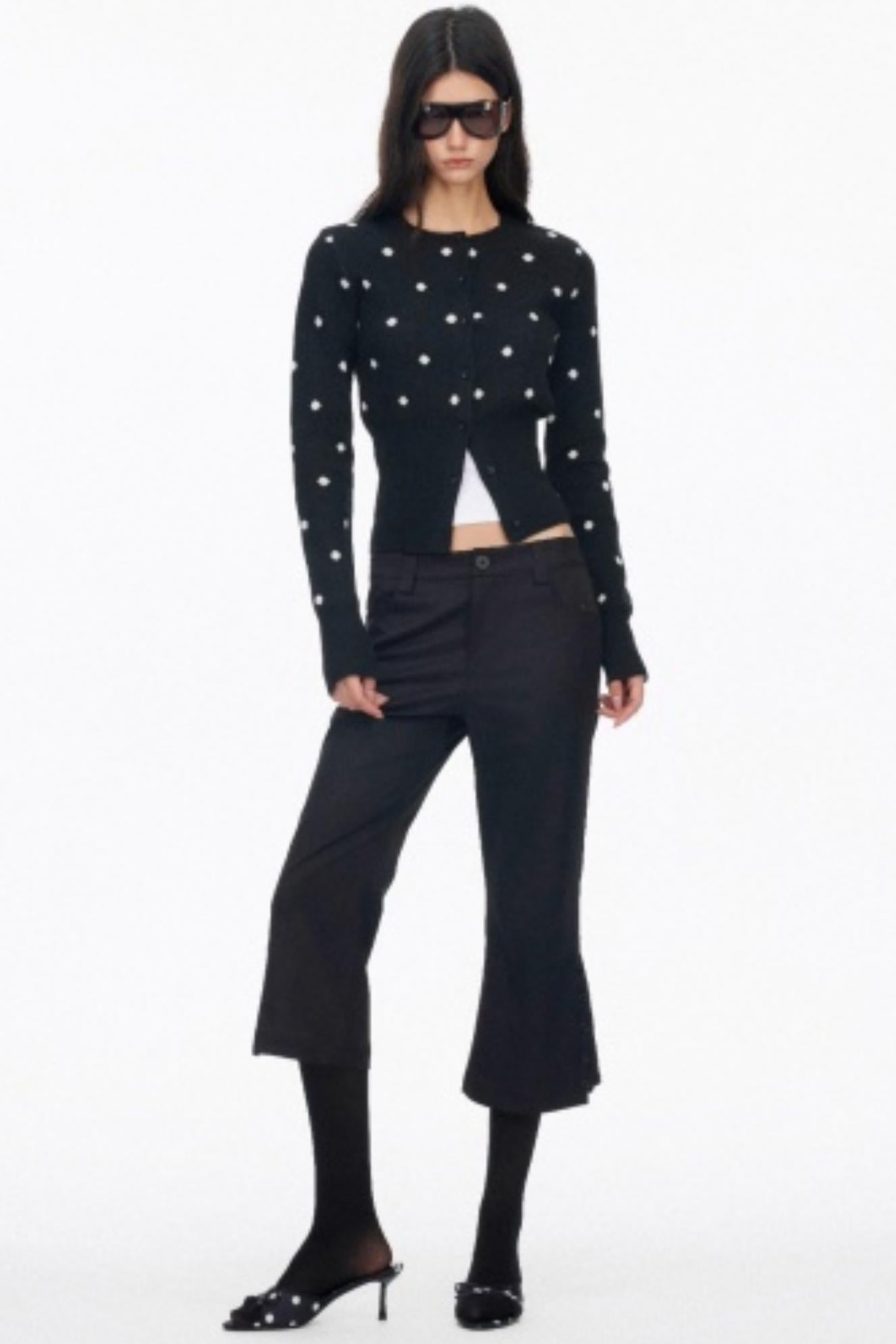 Vintage Polka Dot Slimming Cardigan