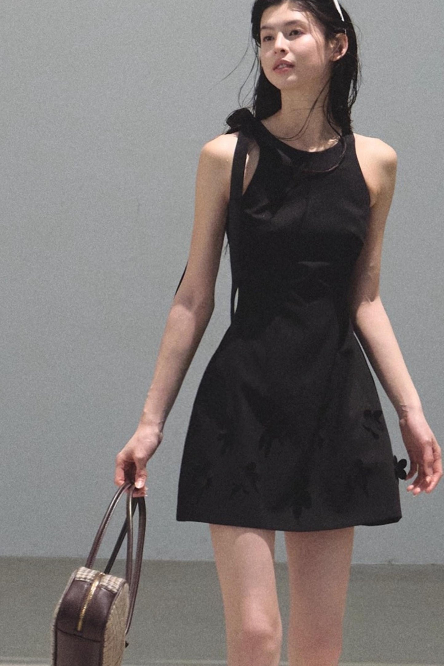 Floral Ribbon Waist Dress