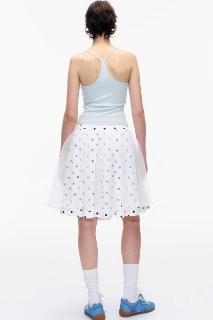 Pure Cotton Polka Dot Skirt
