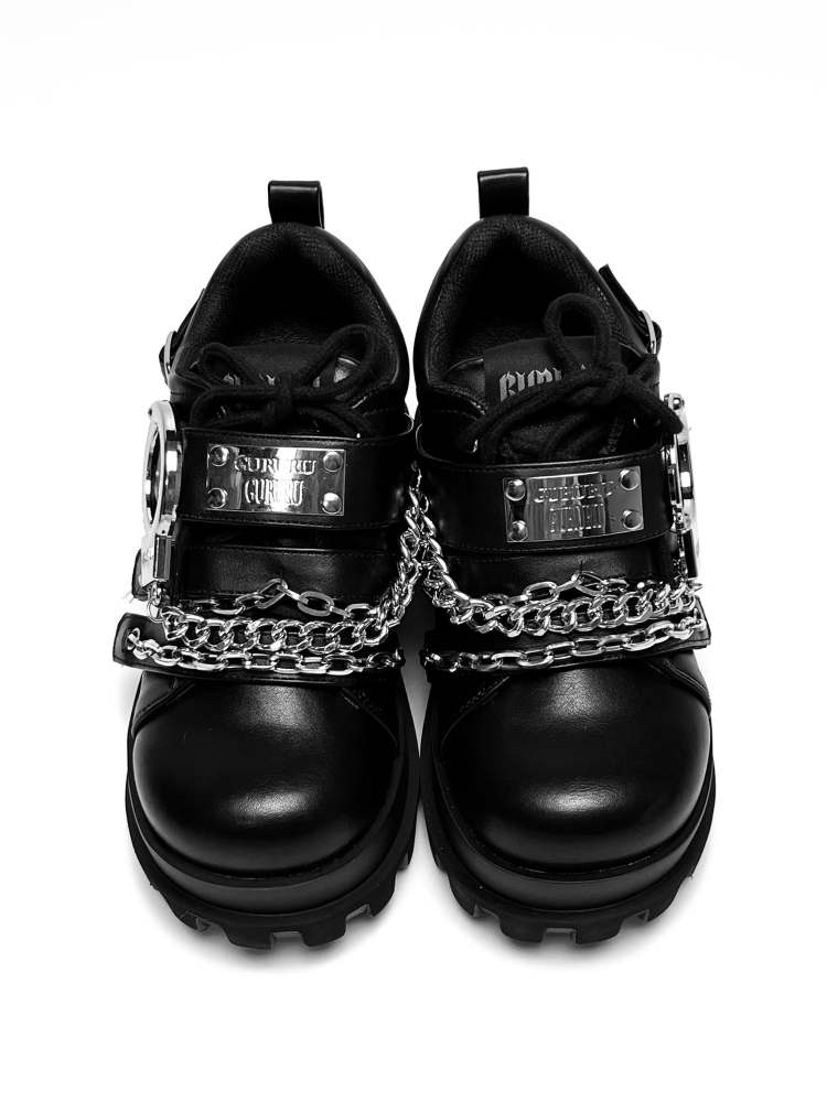 Y2K Handcuffs Velcro Platform Shoes