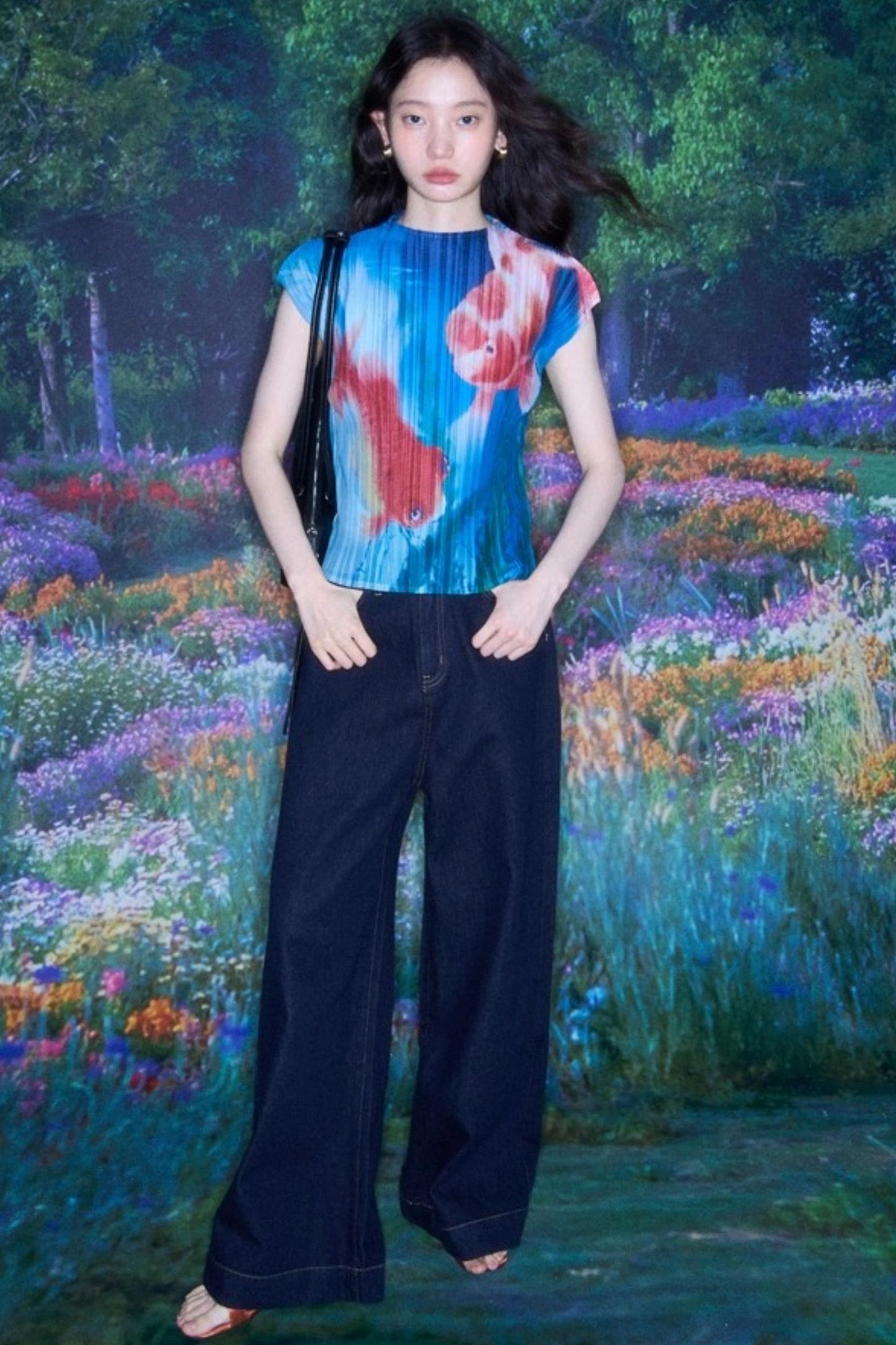 Goldfish Retro Pleated Top