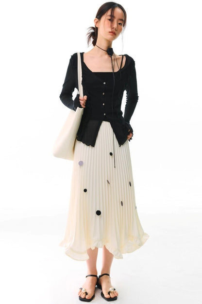 Soft Silhouette Bell Sleeve Knit Cardigan