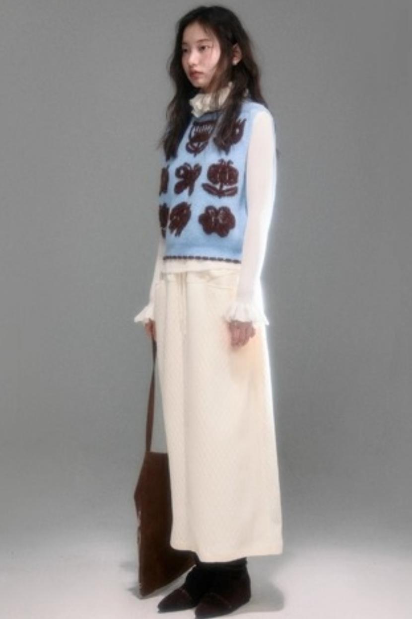 Velvet Jacquard Cardigan Set-Up