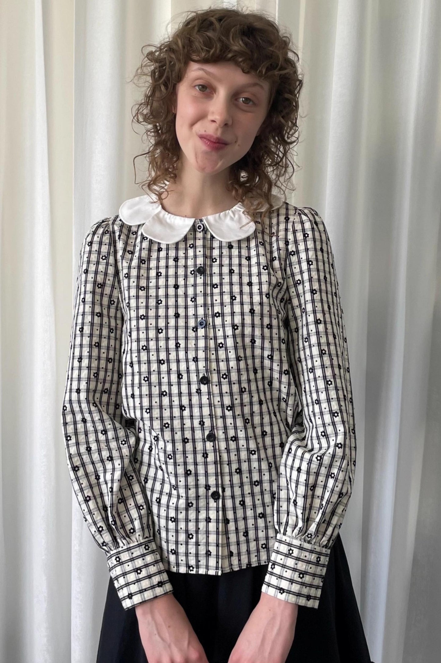 Puff Jacquard Plaid Shirt