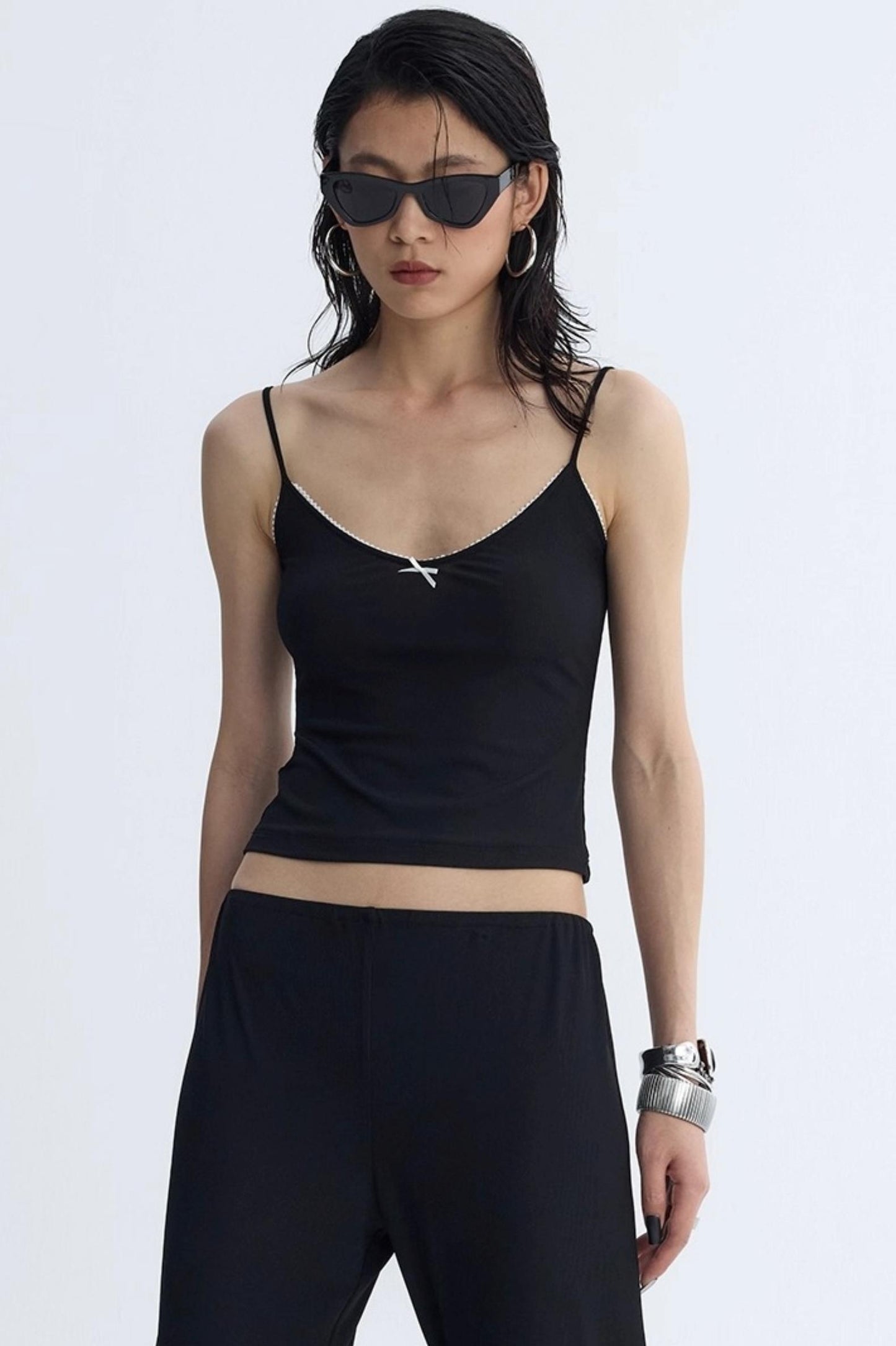 Cool Lace Bow Three-Piece Set-Up