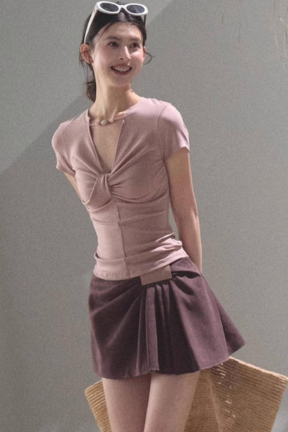 V-Neck Beaded T-Shirt