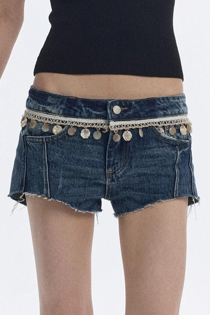 Tassel Denim Shorts
