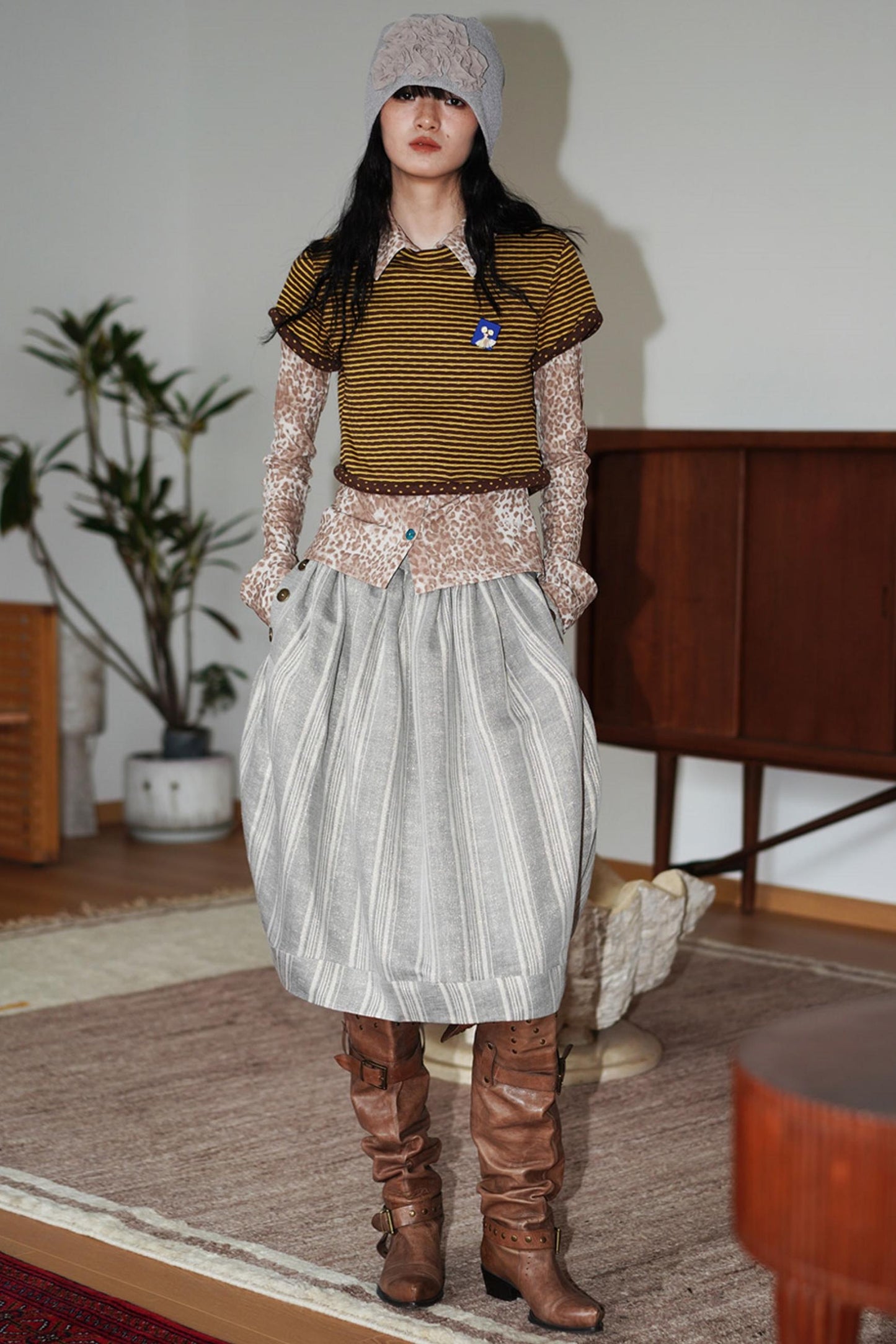 Autumn Leopard Knit Top