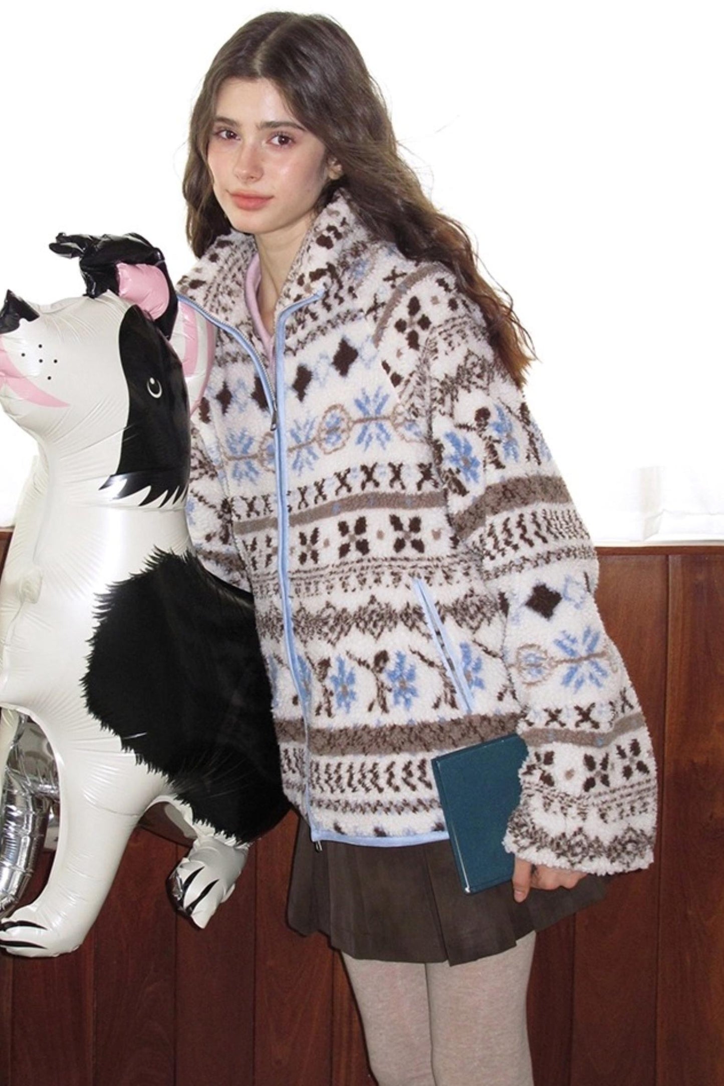 Sea Salt Cocoa Faux Shearling Jacket Set-Up