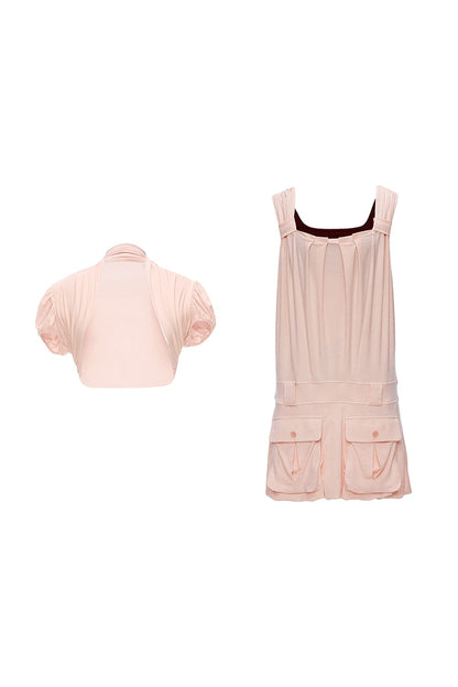 Color-Blocked Knit Dress Set-Up
