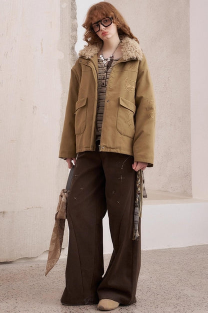 Diamond Straight Loose Wide Pants