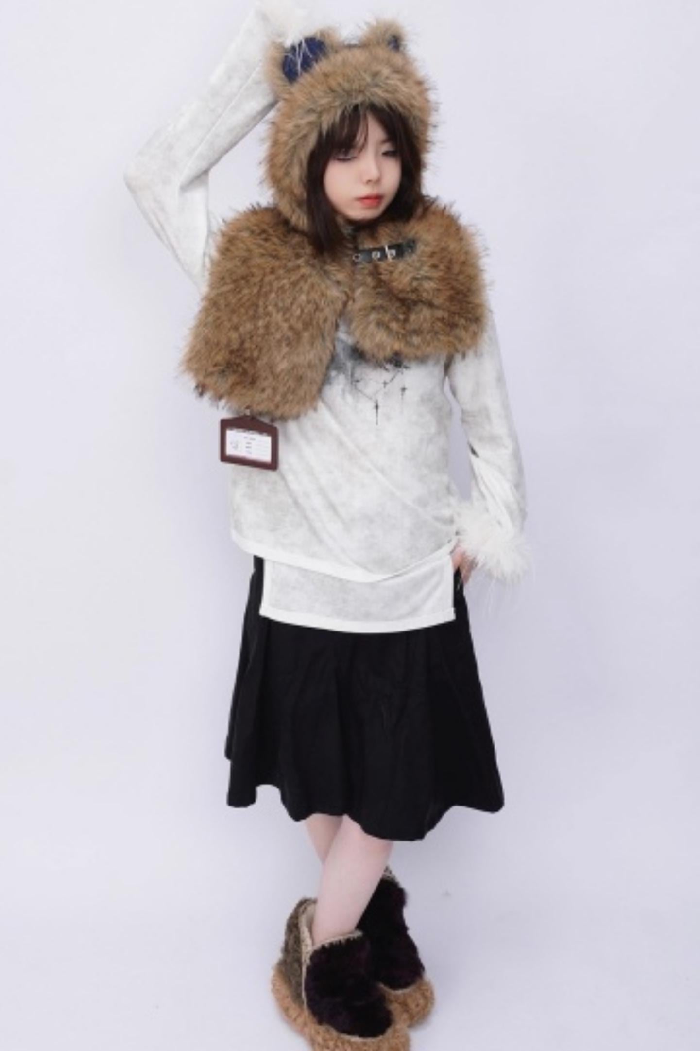 Heavy Industry Plush Patchwork Scarf