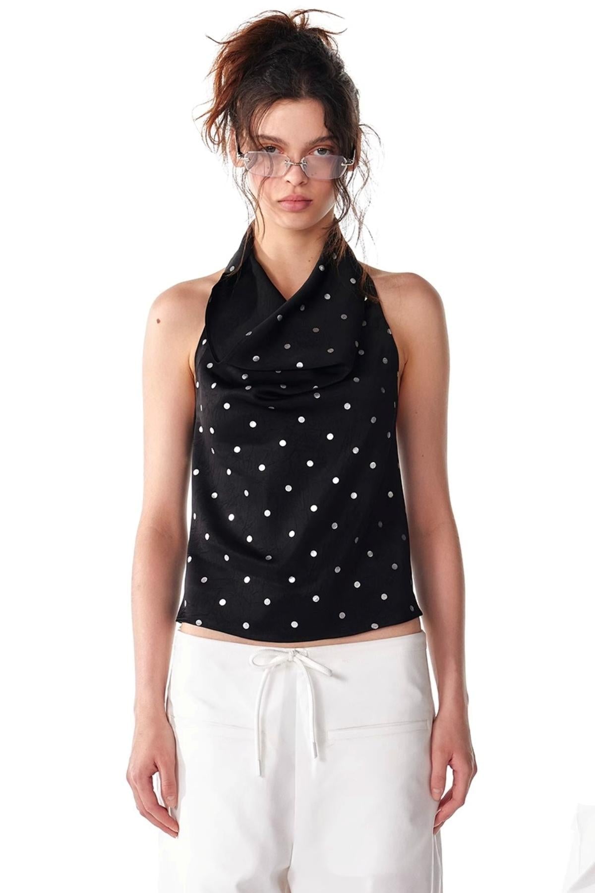 Silver Sleeveless Top