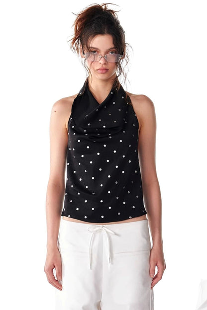 Silver Sleeveless Top