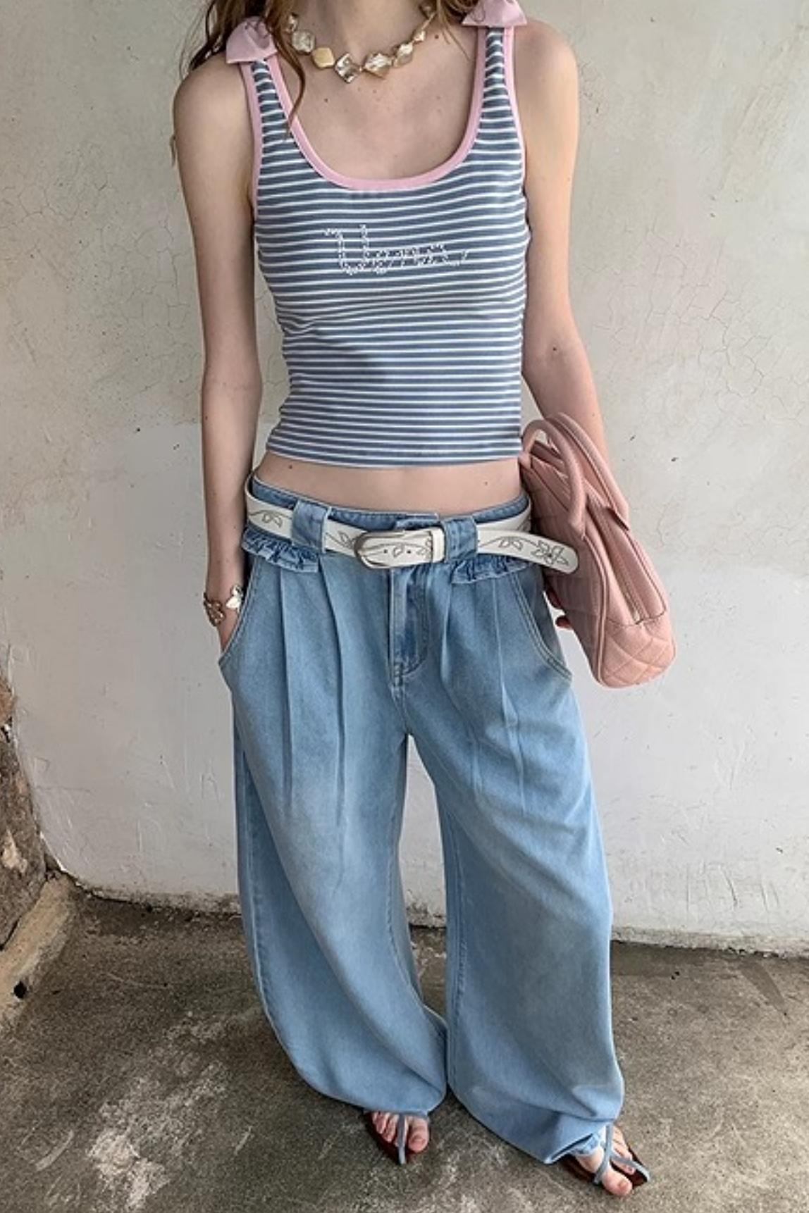 Rhinestone Striped Camisole