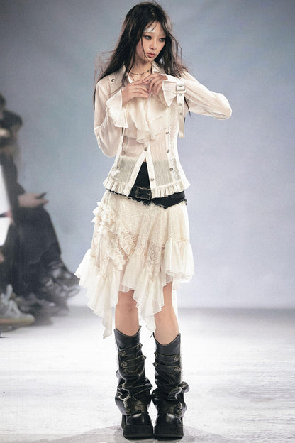 Undercurrent Romantic Ruffled Shirt