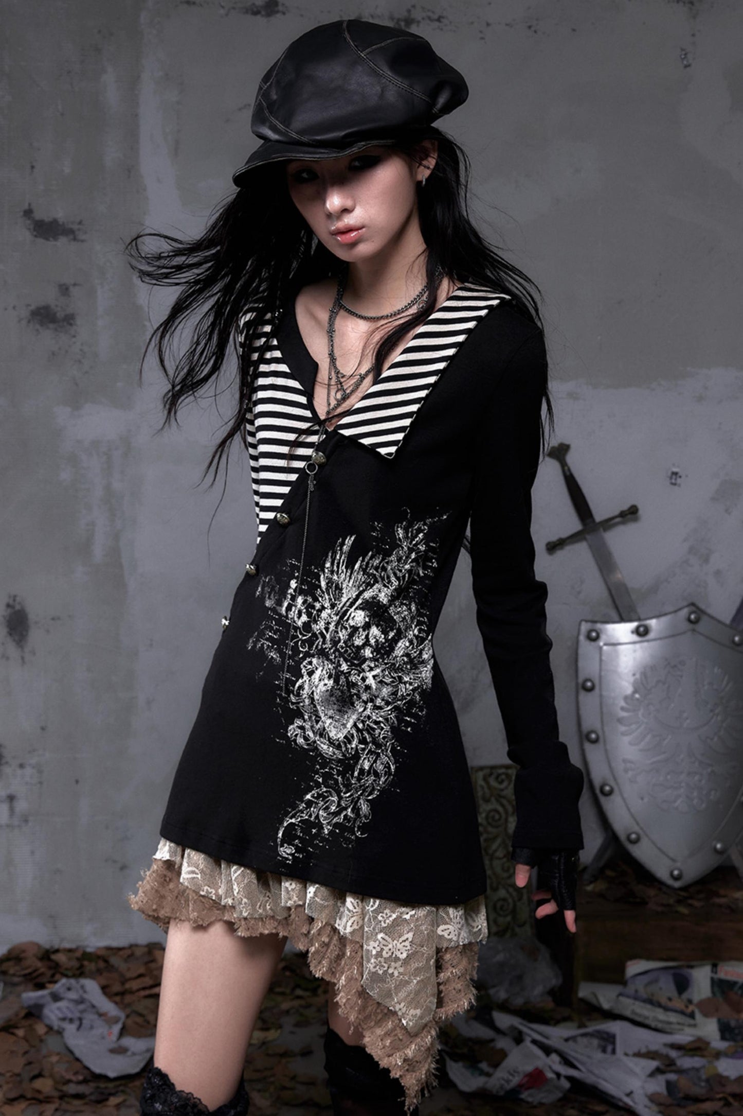 Vintage Striped Knitted Top