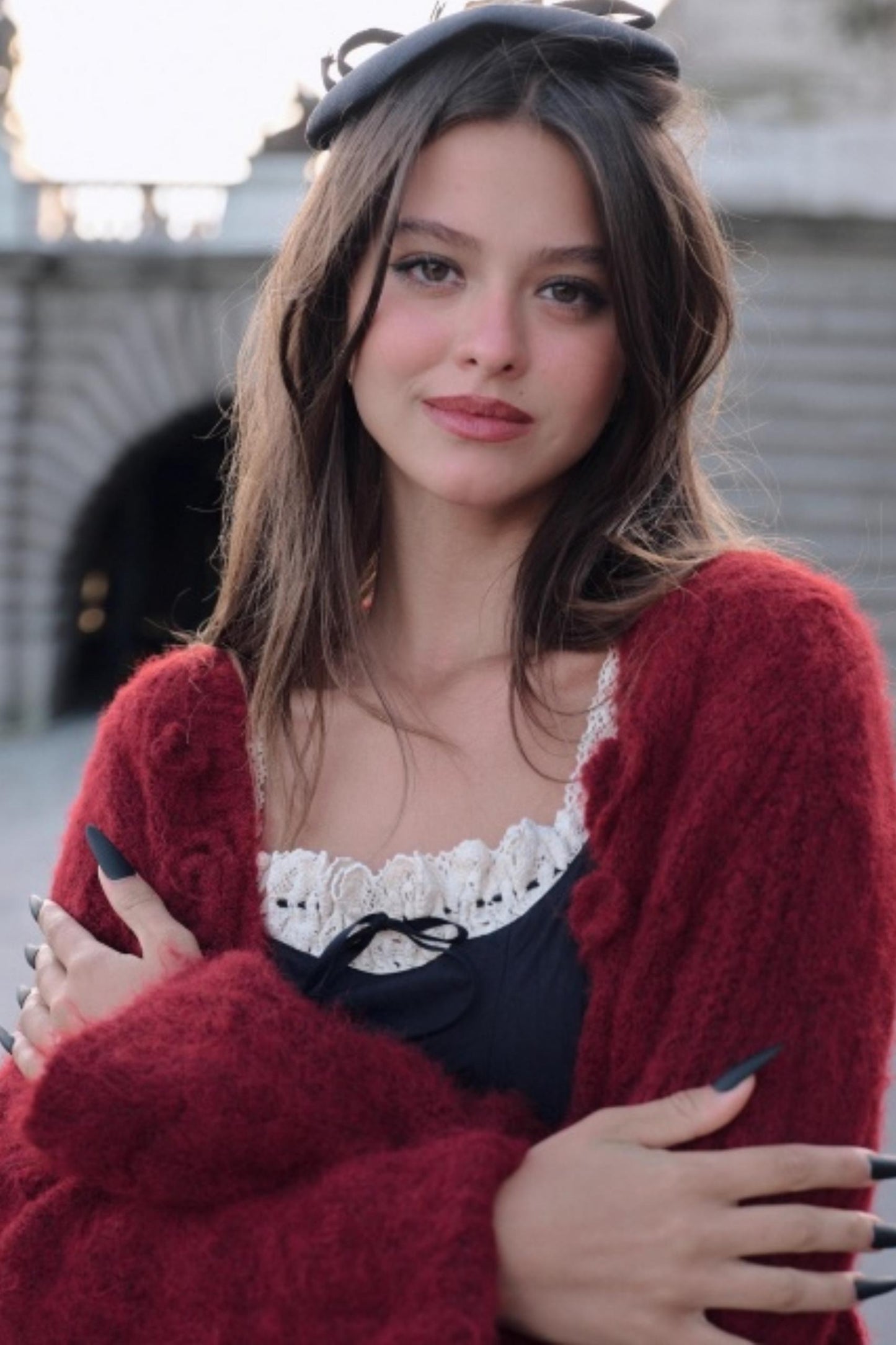 Dark Blue Lace Dress